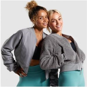 Whitney Simmons x Gym Shark Reversible Jacket (BLACK AND GRAY AVAIL)